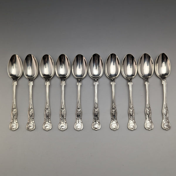 1914 年英國古董純銀茶匙 10 件組 152 克 Mappin & Webb